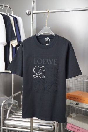 로에베(LOEWE) 패치 자수 로고 반팔 티셔츠 상의 의류