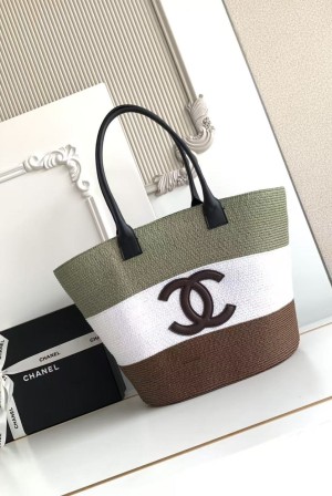 Chanel 샤넬 26C 라피아 & 스웨이드 위빙 쇼핑백 토트백 (AS6148) 가방