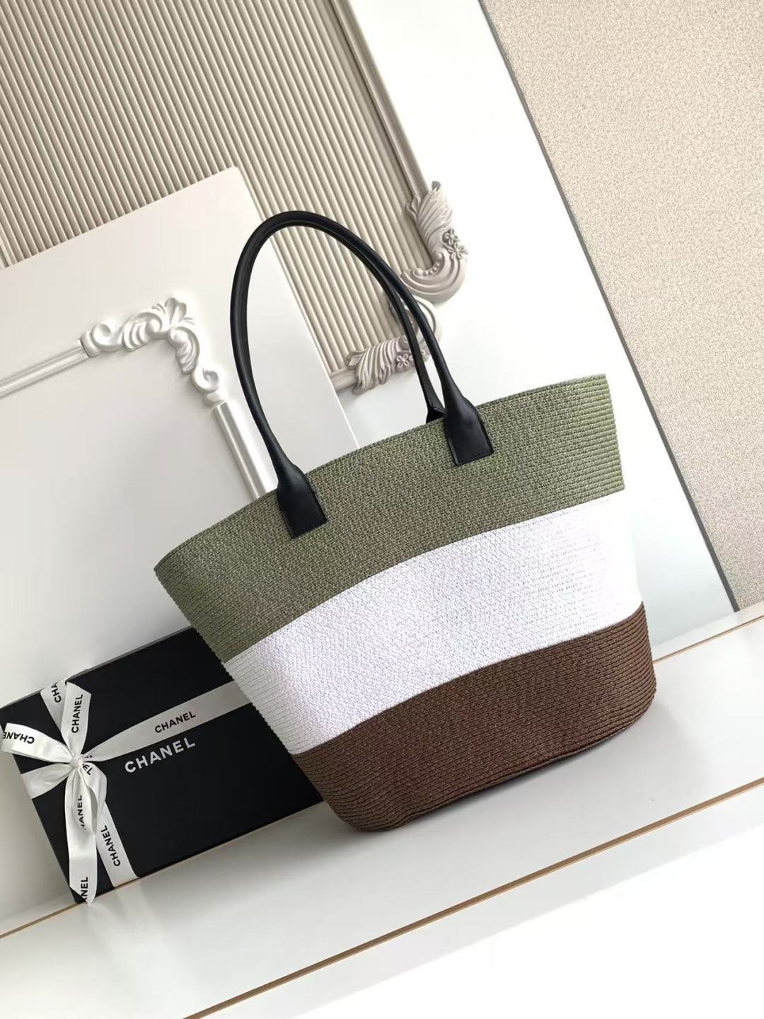 Chanel 샤넬 26C 라피아 & 스웨이드 위빙 쇼핑백 토트백 (AS6148) 가방
