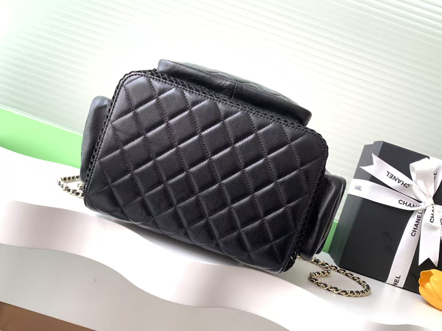 Chanel 샤넬 25S 퀼팅 메쉬 백팩 (라지 사이즈 - AS5492) 가방
