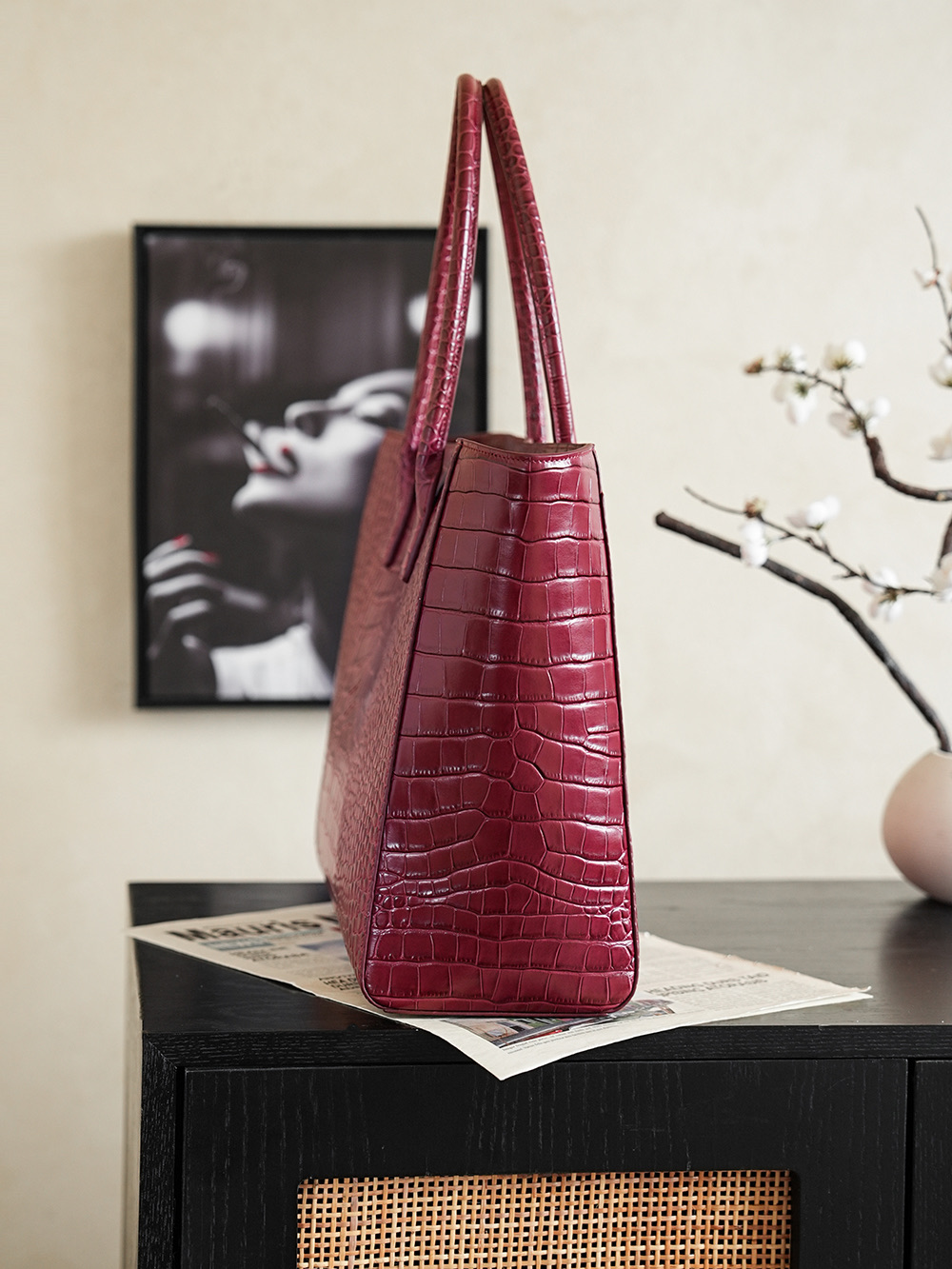 Chanel 샤넬 26SS 서프 토트(Cerf Tote) - 레드/악어 패턴 가방