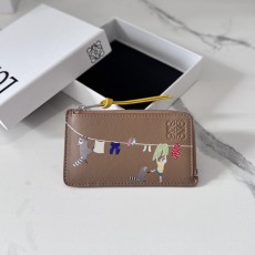 Loewe 로에베 C00718 Futurist Cat 퓨처리스트 캣 클래식 카프스킨 지퍼 카드 지갑