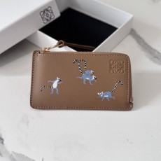 Loewe 로에베 C00718 Cats 캣츠 클래식 카프스킨 지퍼 카드 지갑