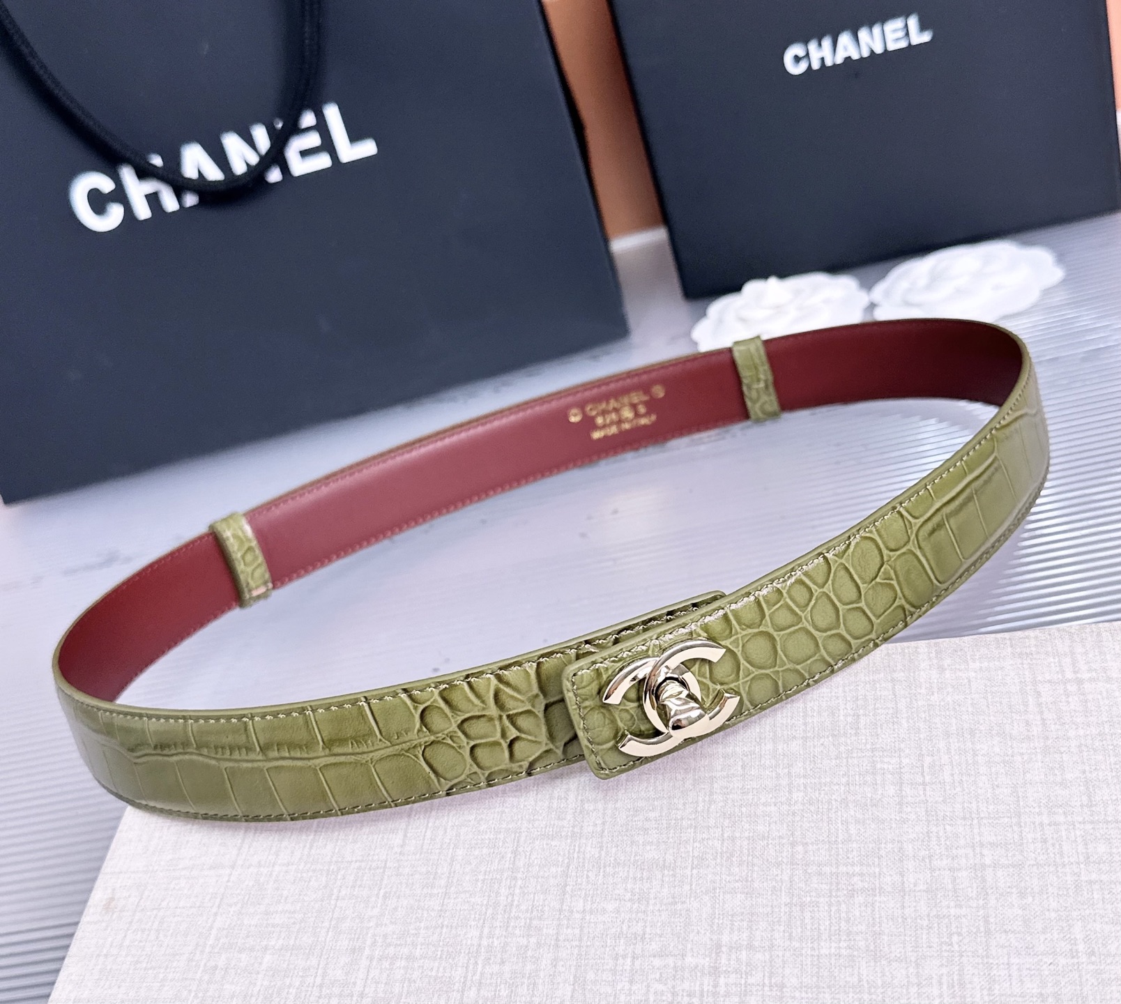 Chanel 샤넬 3.0cm 프리미엄 리버서블 벨트