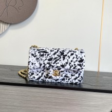 CHANEL 샤넬 26A 레오파드 쉬어링 클래식 플랩 미니 백 가방