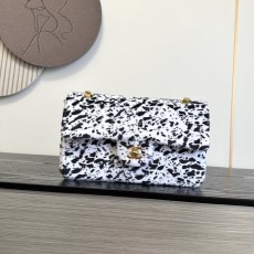 CHANEL 샤넬 26A 레오파드 쉬어링 클래식 플랩 미디엄 백 가방