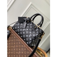 LOUIS VUITTON LV 루이비통 Speedy P9 Bandoulière 25 나이트 블랙 모노그램 레더 토트 겸 숄더백 (M24443) 가방