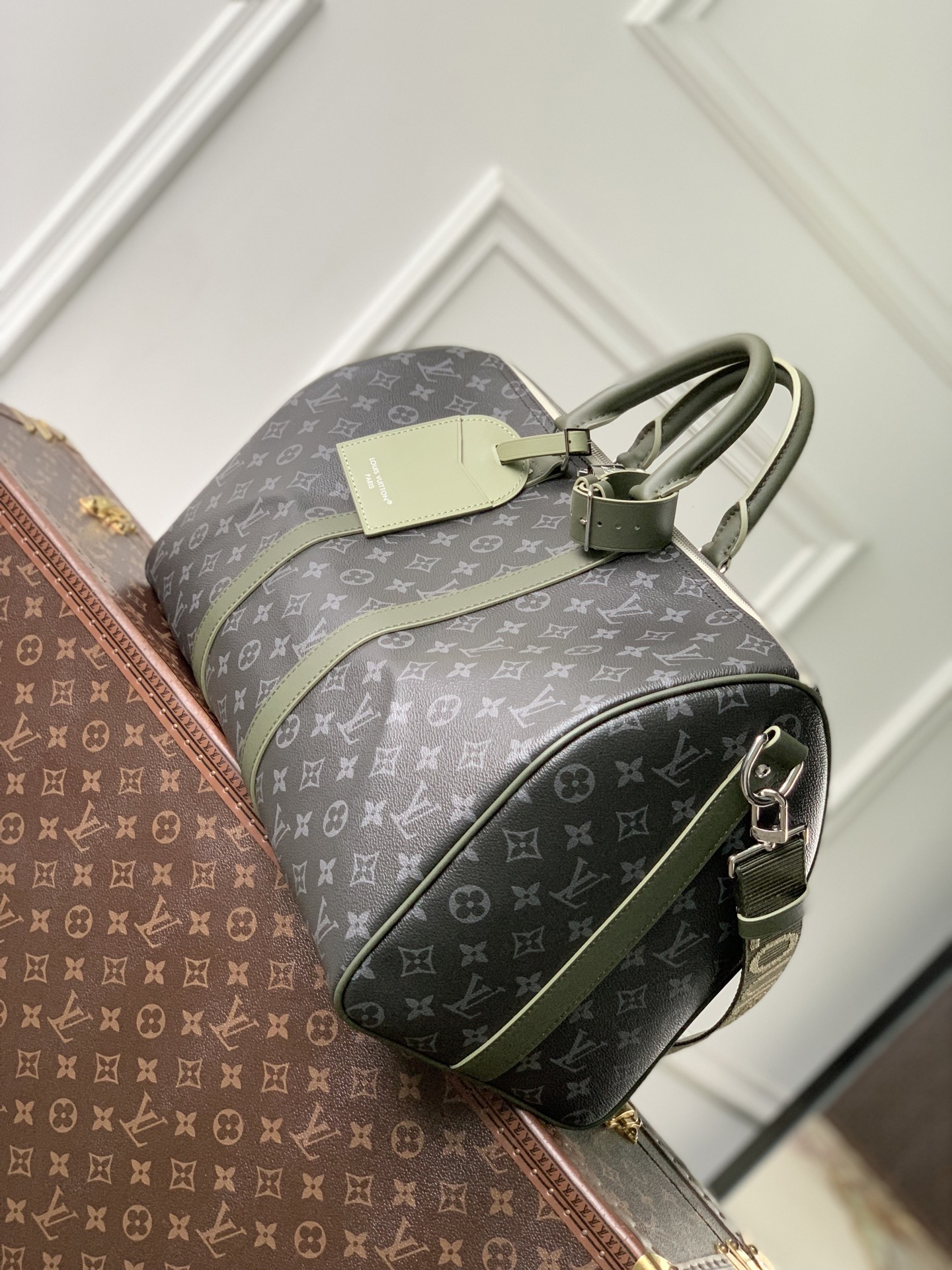 LOUIS VUITTON LV 루이비통 Keepall Bandoulière 45 모노그램 이클립스 여행용 보스턴백 (M28837) 가방