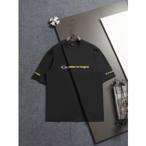 발렌시아가(BALENCIAGA) 서클 레터링 자수 반팔 티셔츠 상의 의류