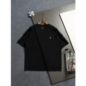 크롬하츠(CHROME HEARTS) 크로스 패치 자수 반팔 티셔츠 상의 의류