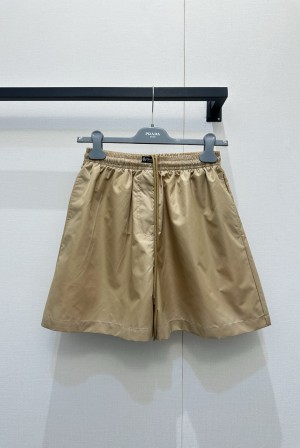 프라다(PRADA) 로고 패치 밴딩 나일론 숏츠 하의 의류