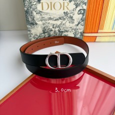 디올(DIOR) 리버서블 카프스킨 메탈 버클 벨트