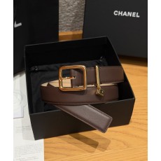 샤넬(CHANEL) 카프스킨 브라스 핀 골드 버클 벨트