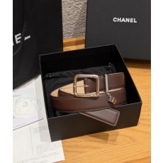 샤넬(CHANEL) 카프스킨 글로시 핀 실버  버클 벨트
