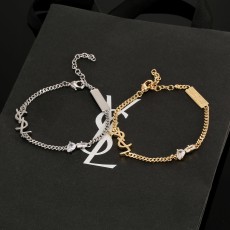 생로랑(YSL) 로고 큐빅 체인 팔찌 악세사리
