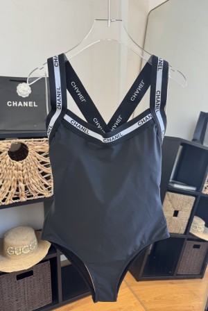 샤넬(CHANEL) 로고 스트랩 원피스 수영복 의류