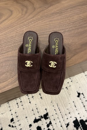 샤넬(CHANEL) 스퀘어토 미들굽 슬리퍼 신발