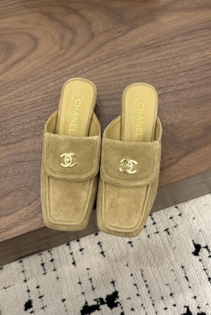 샤넬(CHANEL) 스퀘어토 미들굽 슬리퍼 신발
