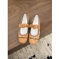 샤넬(CHANEL) 호피 메리제인 플랫슈즈 신발