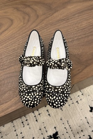 샤넬(CHANEL) 호피 메리제인 플랫슈즈 신발