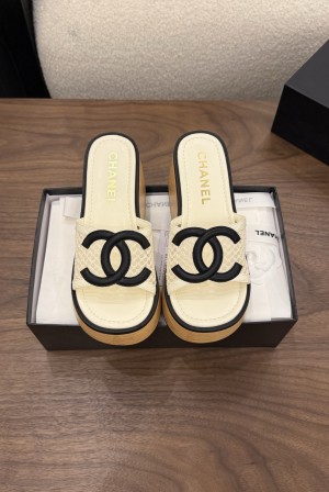 샤넬(CHANEL) 짜임 웨지 슬리퍼 신발