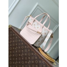 LOUIS VUITTON LV M2A466 루이비통 네버풀 인사이즈 아웃 BB 토트백 / 숄더백 (샌드 듄 & 핑크) 가방