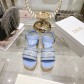 디올(DIOR) Dway 로고 밴드 앵클 스트랩 웨지 샌들 신발