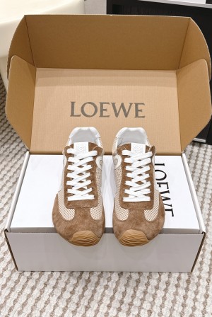 로에베(LOEWE) 스웨이드 메시 러너 스니커즈 신발