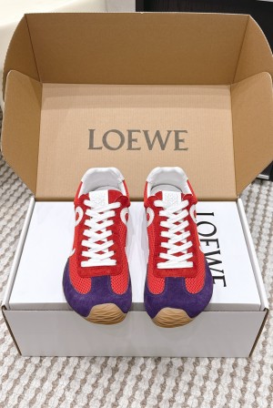로에베(LOEWE) 스웨이드 메시 러너 스니커즈 신발