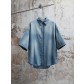 아크네 스튜디오(ACNE STUDIOS) 로고 버튼 빈티지 반팔 셔츠 상의 의류