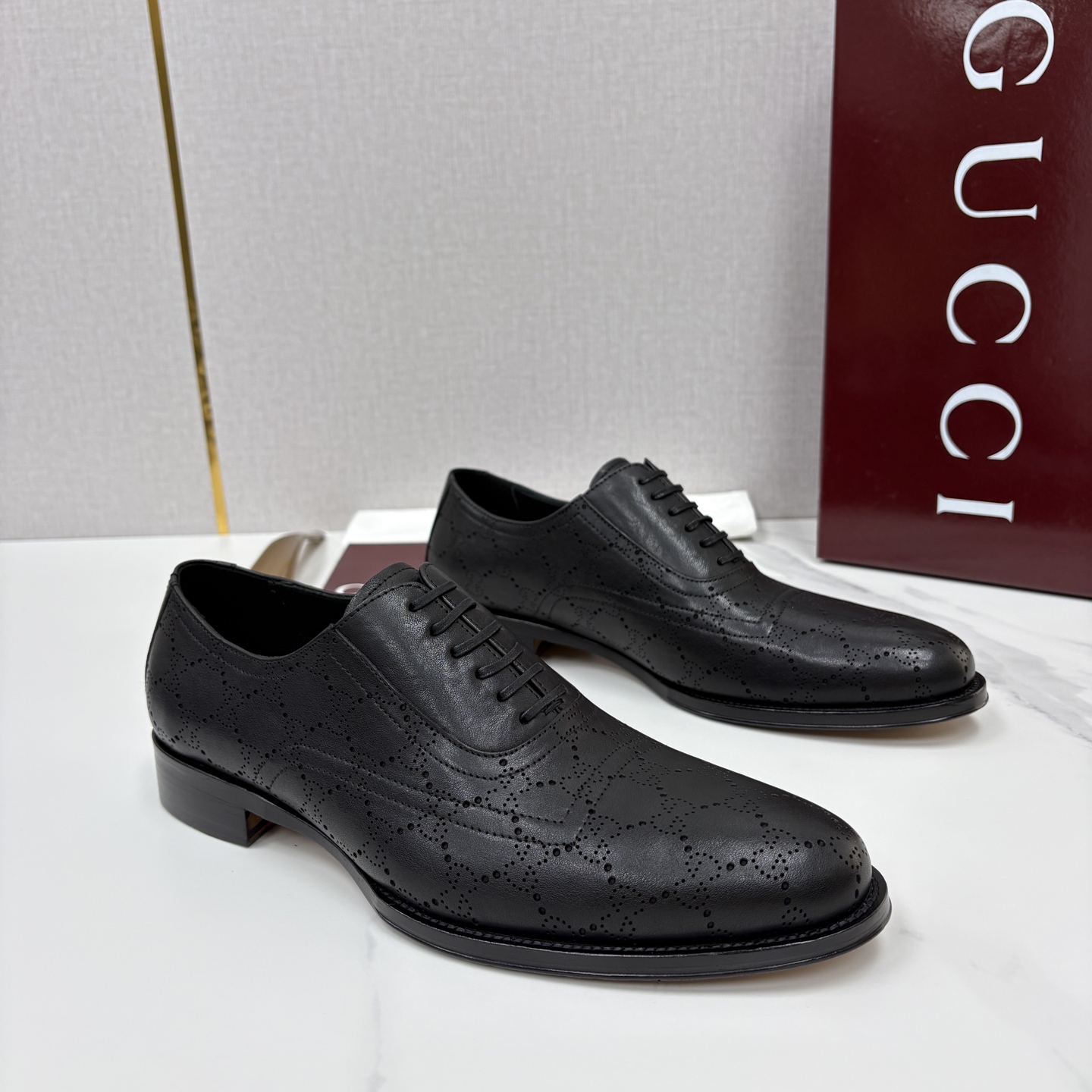 [Gucci] 구찌 클래식 가죽 더비 슈즈 구두 신발