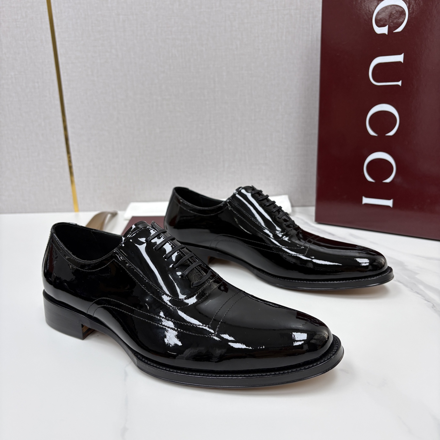 [Gucci] 구찌 클래식 가죽 더비 슈즈 구두 신발