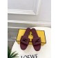 펜디(FENDI) 스티치 레더 플랫 슬리퍼 신발