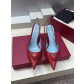 발렌티노(VALENTINO) 하트 포인티드토 슬링백 펌프스 신발