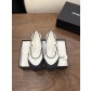 샤넬(CHANEL) 배색 캡토 메리제인 플랫 신발