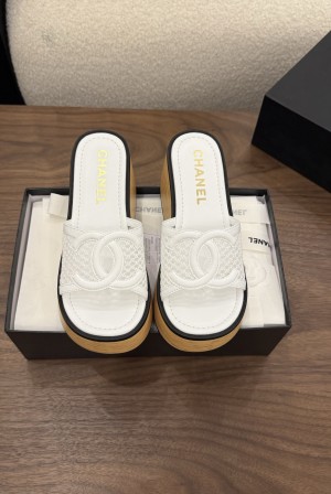 샤넬(CHANEL) 짜임 웨지 슬리퍼 신발