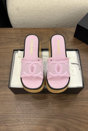 샤넬(CHANEL) 짜임 웨지 슬리퍼 신발