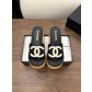 샤넬(CHANEL) 짜임 웨지 슬리퍼 신발