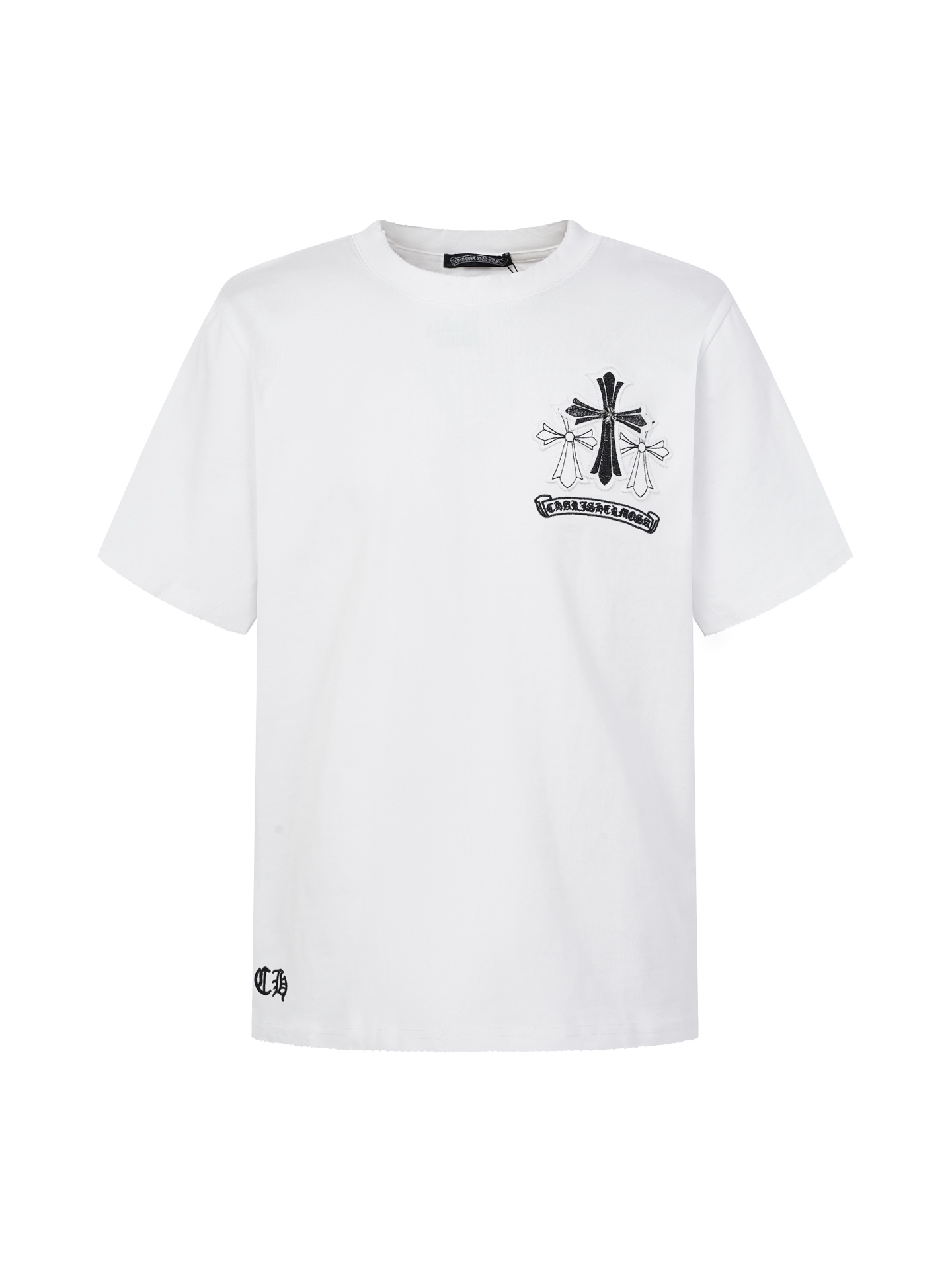 크롬하츠(CHROME HEARTS) 디스트로이드 반팔 티셔츠 상의 의류