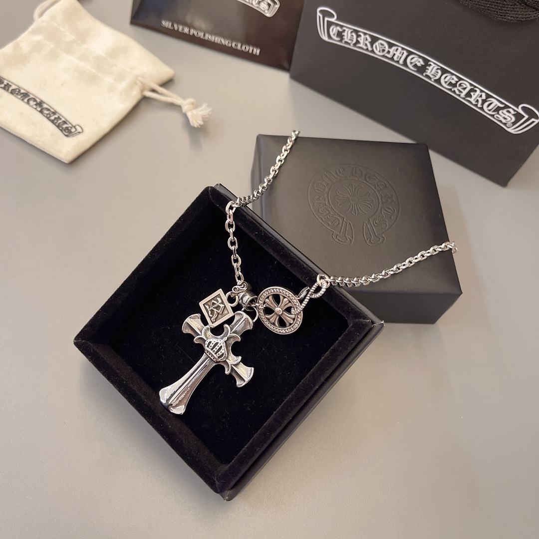 크롬하츠(CHROME HEARTS) 빈티지 크로스 체인 목걸이 악세사리