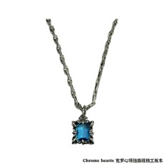 크롬하츠(CHROME HEARTS) 블루 스톤 고딕 펜던트 목걸이 악세사리