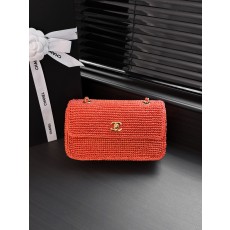 [CHANEL] 샤넬 26M Cocobeach 코코비치 사첼 라피아 플랩백 가방 / AS6088