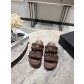 프라다(PRADA) 셔링 더블 스트랩 플랫폼 슬리퍼 신발