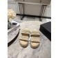 프라다(PRADA) 셔링 더블 스트랩 플랫폼 슬리퍼 신발