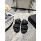 프라다(PRADA) 셔링 더블 스트랩 플랫폼 슬리퍼 신발