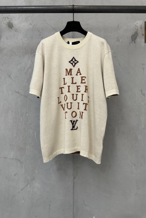 루이비통(LV) 레터링 자카드 크루넥 니트 상의 의류