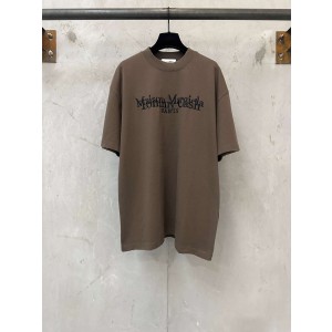 메종 마르지엘라(Maison Margiela) 오버랩 자수 로고 반팔 티셔츠 상의 의류