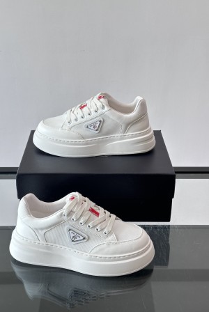 [Prada] 프라다 투톤 믹스 레더 & 메쉬 스니커즈 신발