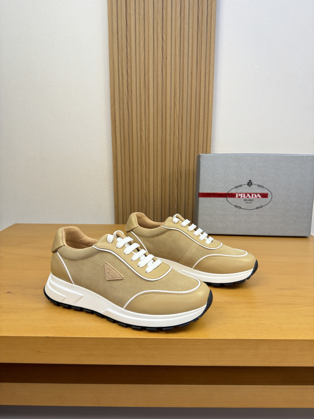 [Prada] 프라다 나파 & 스웨이드 콤비 스니커즈 신발