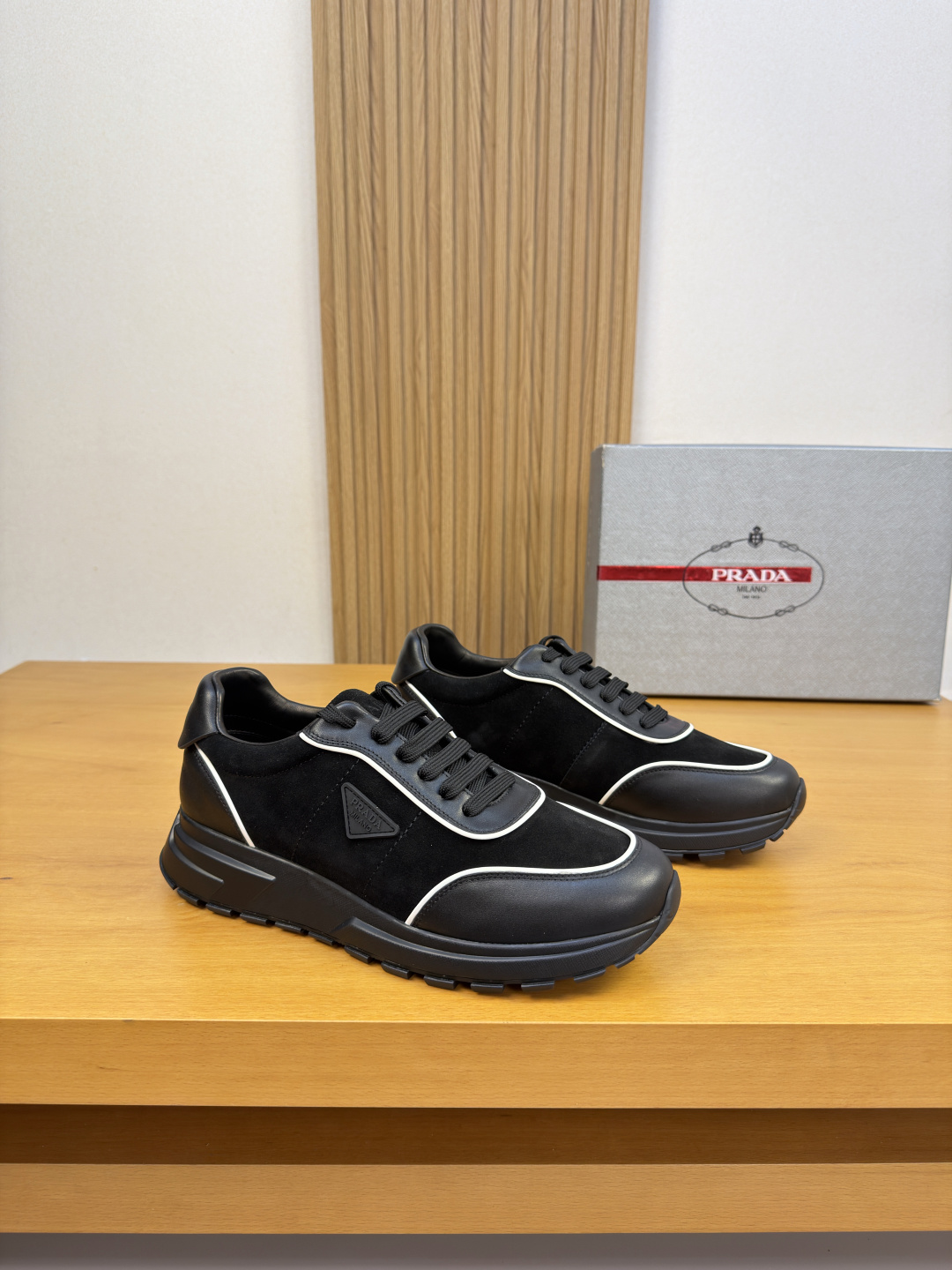 [Prada] 프라다 나파 & 스웨이드 콤비 스니커즈 신발